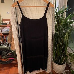 H&M black fringe flapper dress